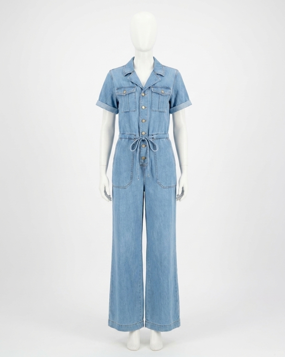 NEW PAIGE rumi button front jumpsuit in serenity